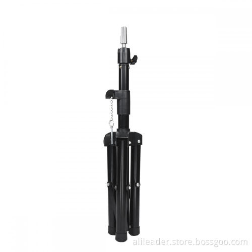 Black Metal Mannequin Head Portable Wig Stand Tripod